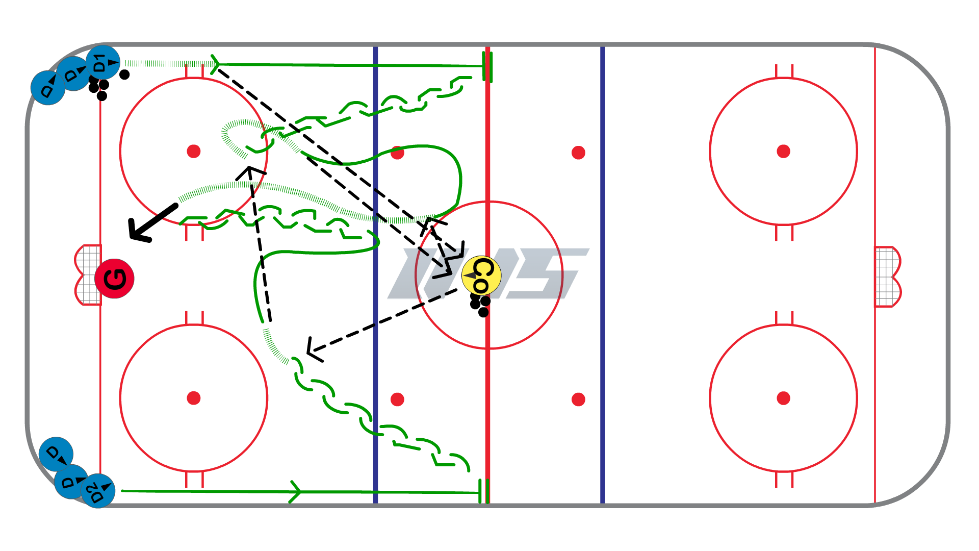 D to D Up Half Ice 1 vs 1