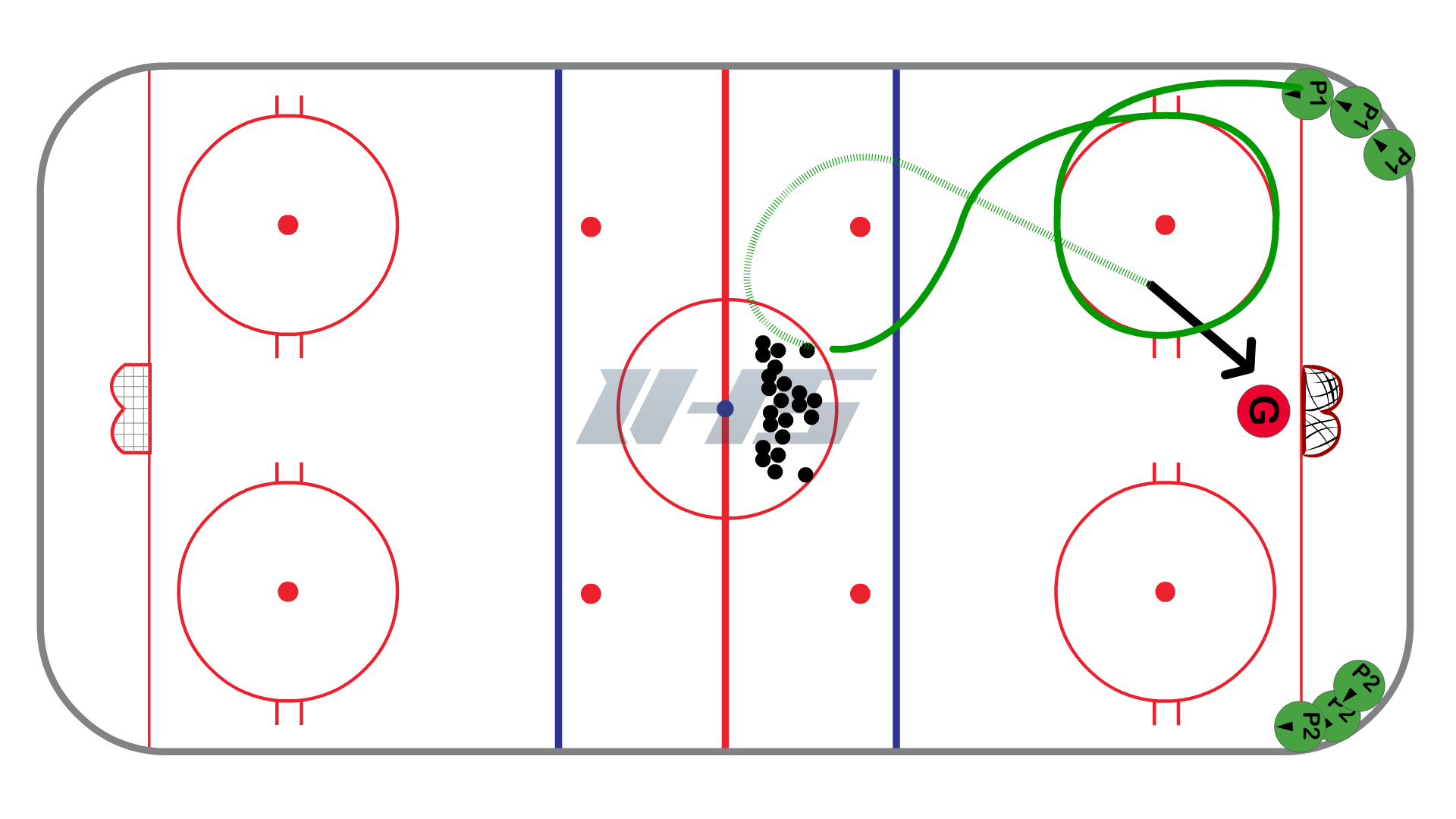 Half Ice Figure Eight Pick Up A Puck